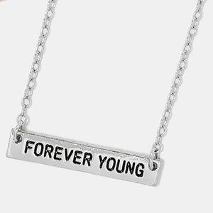 *** NEW *** Forever Young Bar Necklace